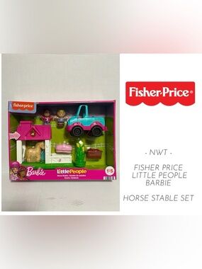🆕FISHER PRICE - NWT - DISCONTINUED LITTLE PEOPLE BARBIE HORSE STABLE PLAYSET
